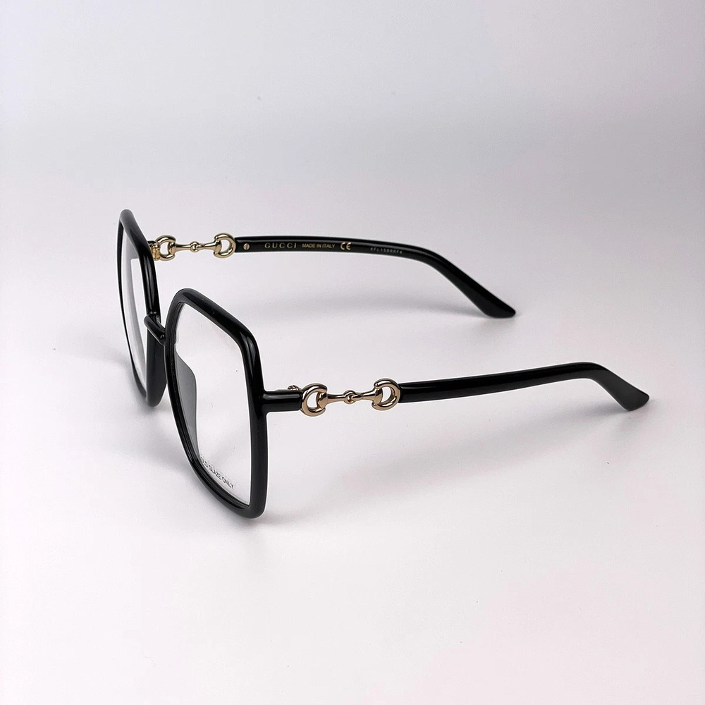 Gucci GG0890O Eyeglasses Black Acetate/Metal Rectangle